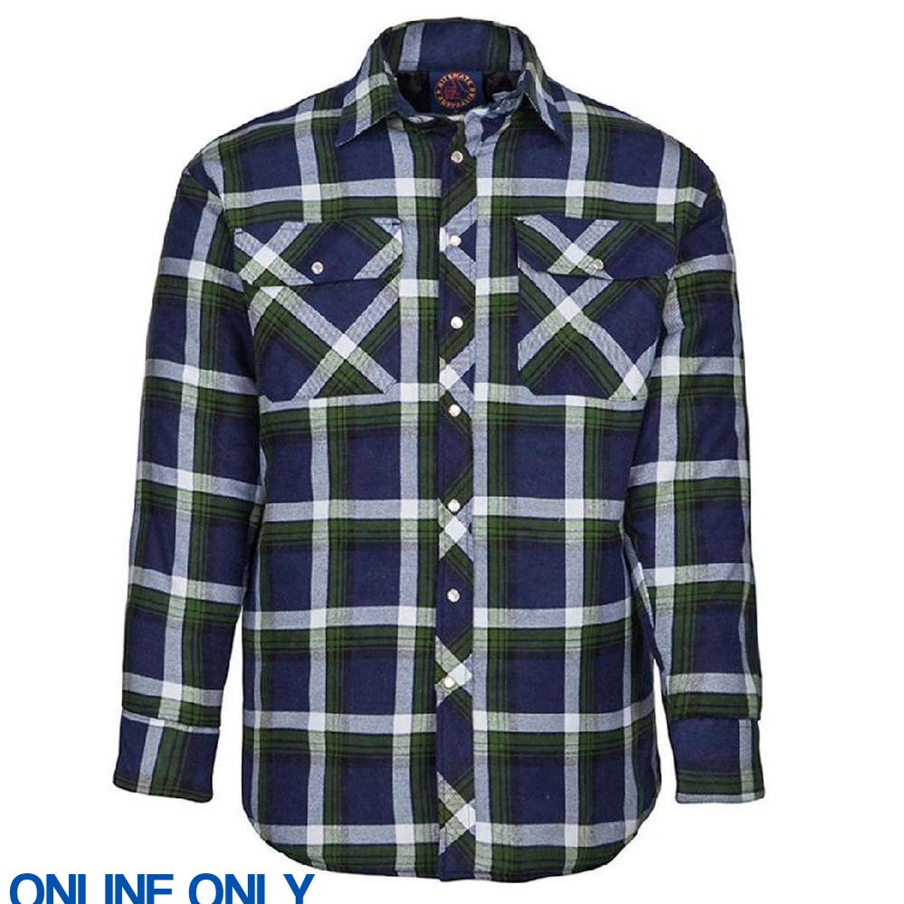 RITEMATE MENS QUILTED FLANNELETTE SHIRT JACKET-Ranges Country