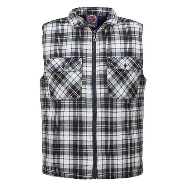 RITEMATE MENS QUILTED FLANNELETTE VEST-Ranges Country