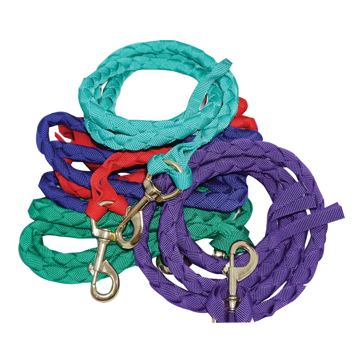 SHOWCRAFT PLAITED LEAD 1.1/4in SOLID COLOUR BRASS SNAP-Ranges Country