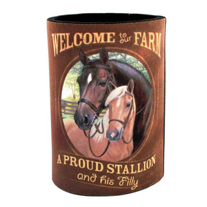 STALLION AND HIS FILLY STUBBIE HOLDER-Ranges Country