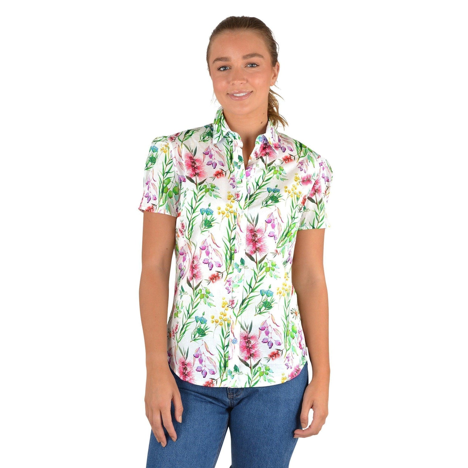 THOMAS COOK WOMENS CLAIRE PIN TUCK SHIRT-Ranges Country