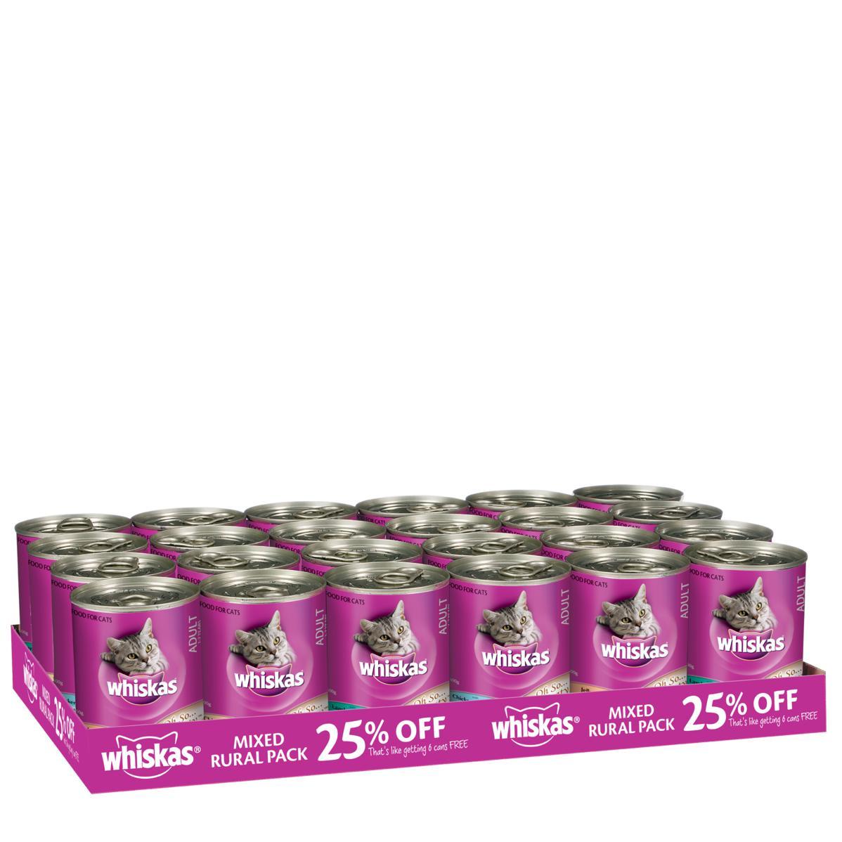 WHISKAS CAT MIX PACK CANS 24x400g-Ranges Country