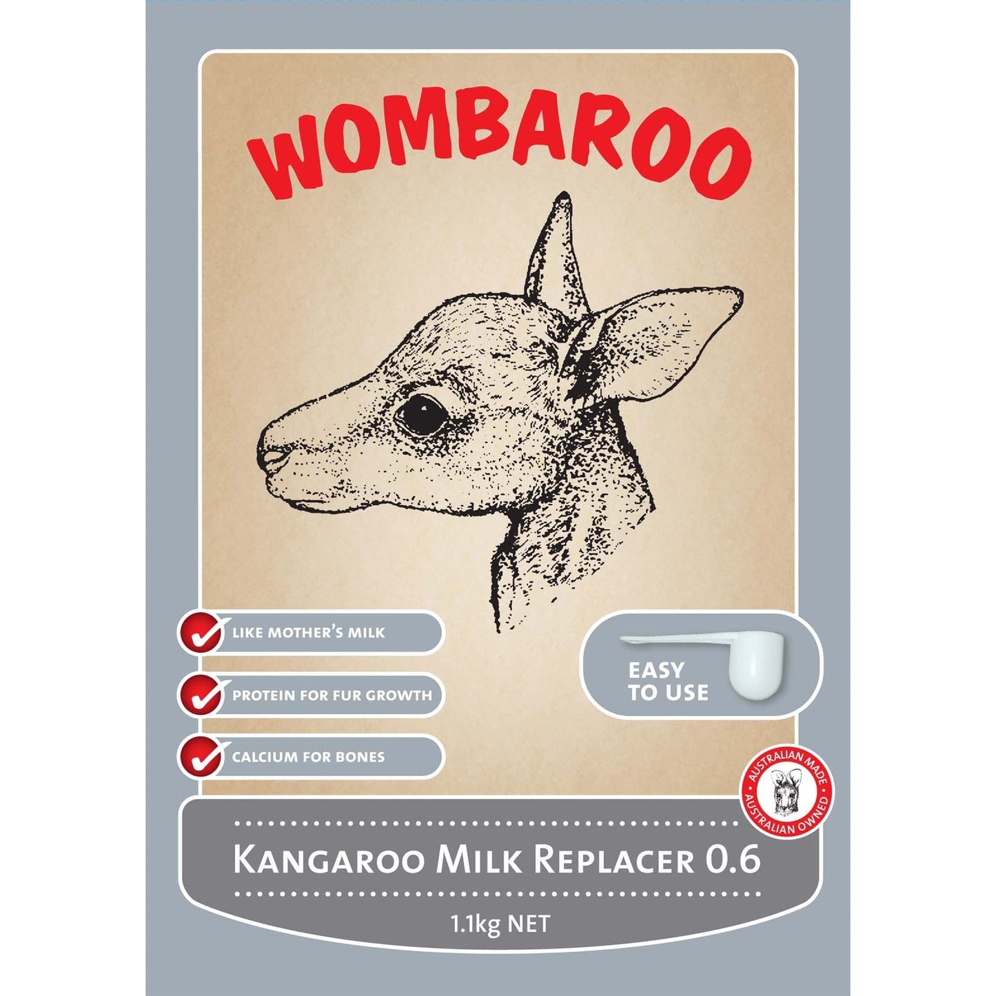 WOMBAROO KANGAROO MILK >0.6 1.1kg