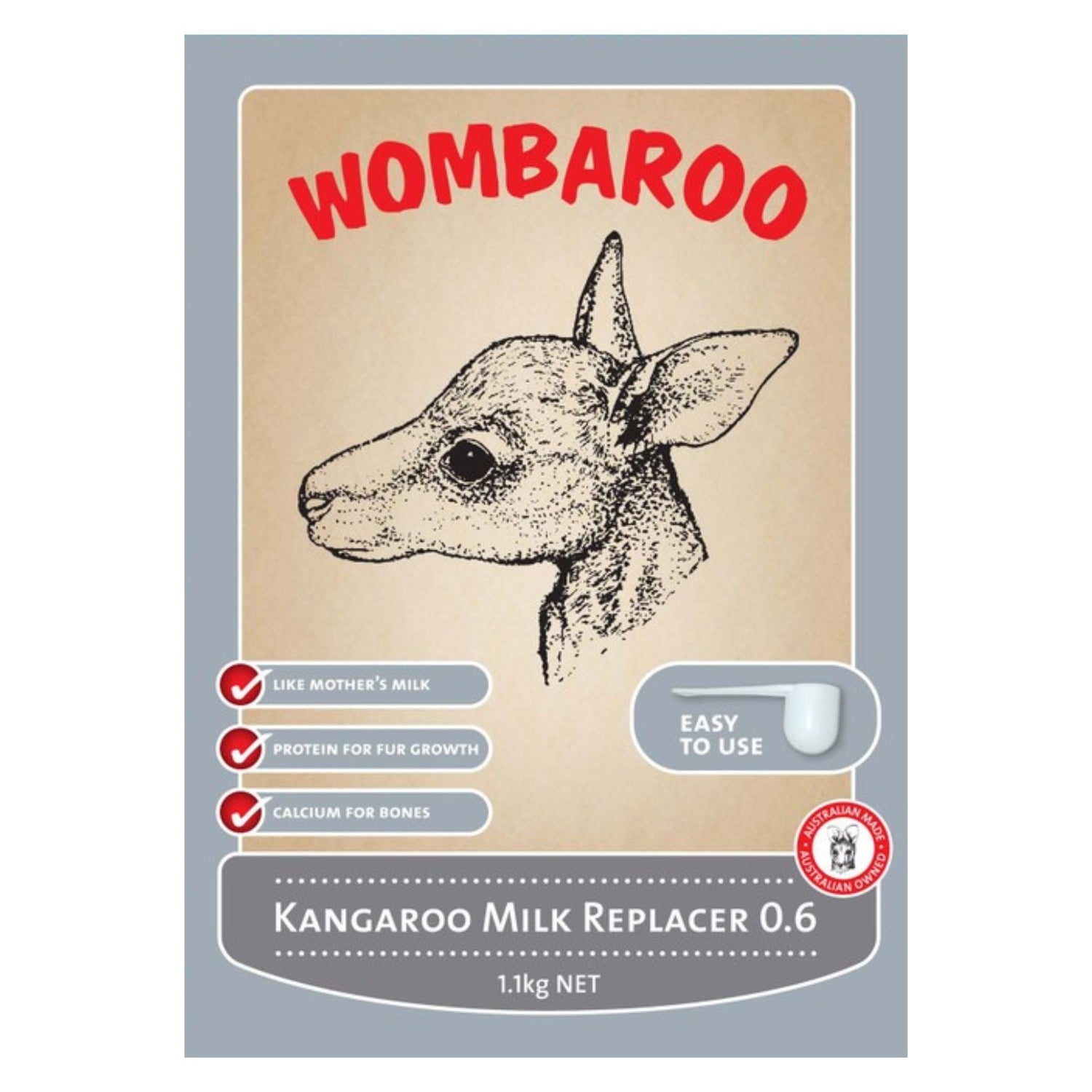 WOMBAROO KANGAROO MILK 0.6 1.1kg-Ranges Country